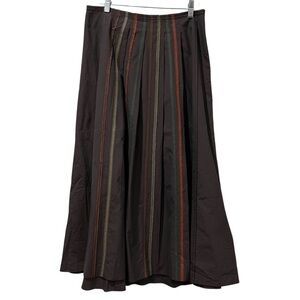 Gunex 6 Made in Italy 100% Cotton Brown Fall Maxi Midi Length Skirt B3